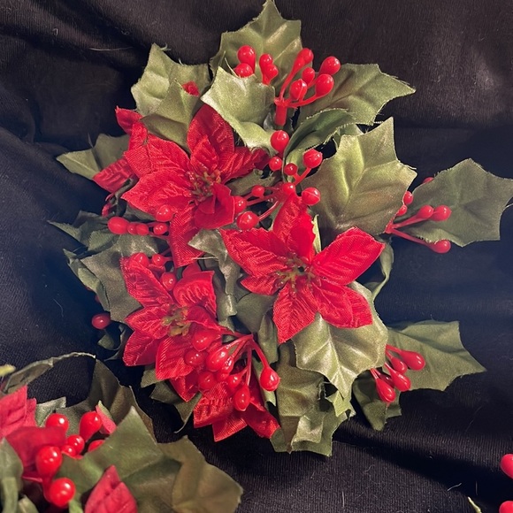 Home Interiors 5405 Four Pc Poinsettia/Ivy/Holly (Ex Unrolled) All Same - Picture 3 of 9